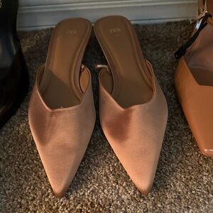 Zara Women's  Pointed Kitten Mules
